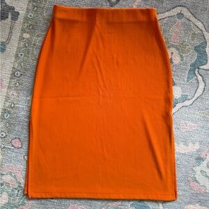 Vintage Orange Midi Skirt